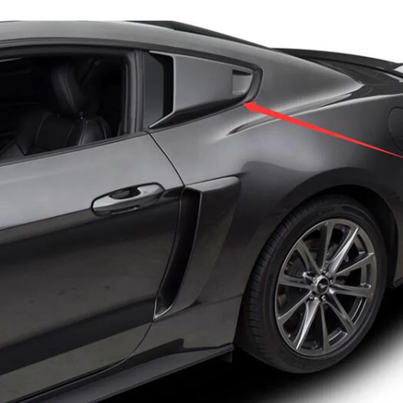 

Для Ford Mustang ABS глянцевый черный авто боковое окно автомобиля вентиляционное отверстие декоративная отделка 2015 2016 2017