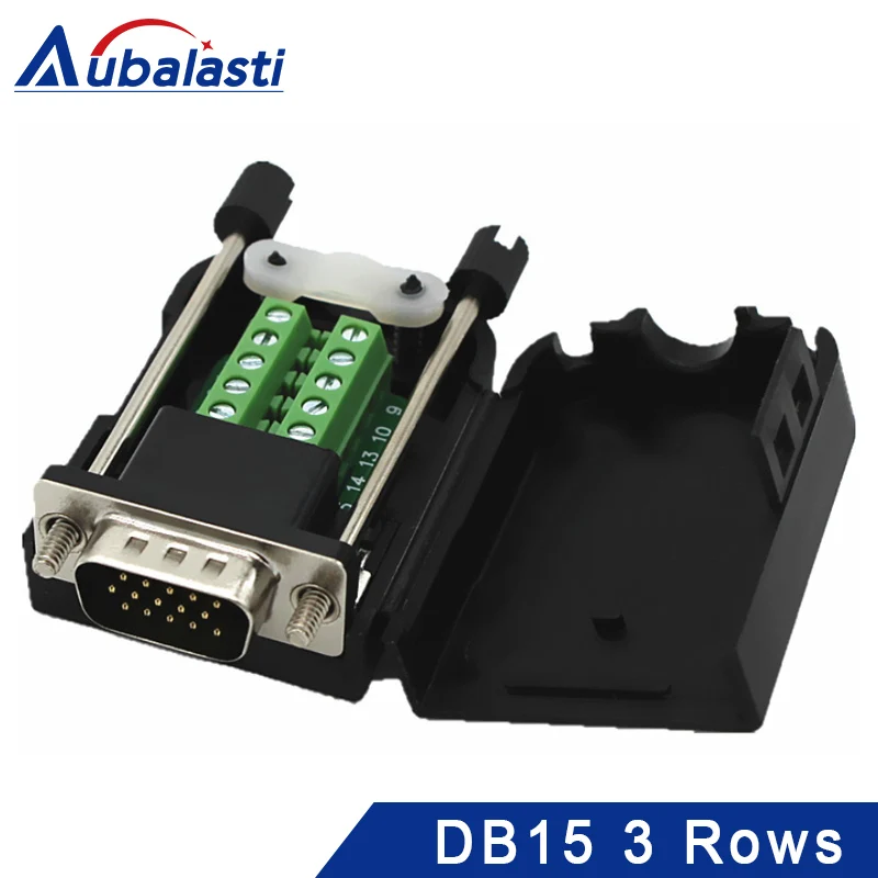 Aubalasti VGA без сварочная головка мужской головной дисплей DB15 3 ряда 15Pin терминал с