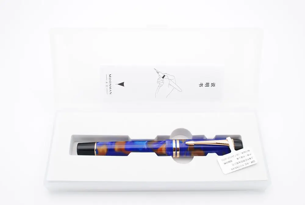 Moonman M600S акриловая смола перьевая ручка иридий F чернильная ручка NIB Оригинальная коробка