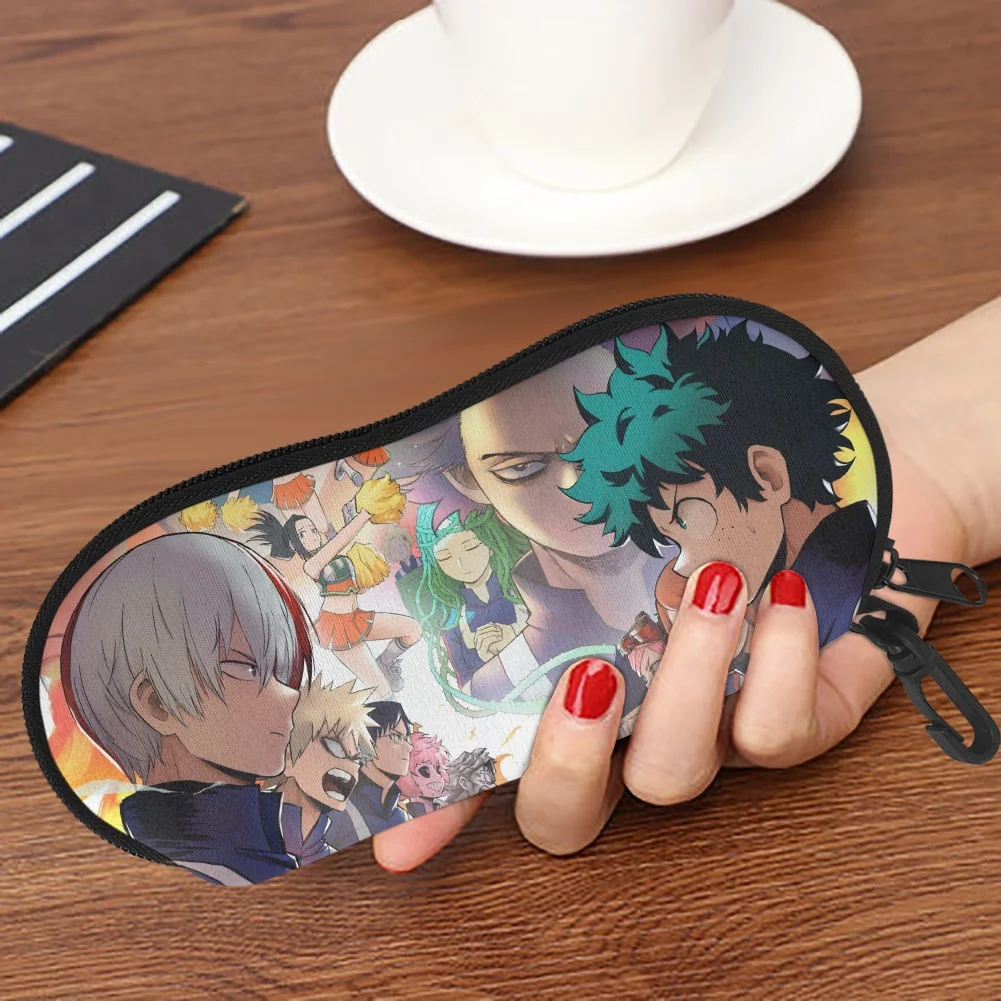 

Cartoon Glasses Bag My Hero Academia Print Sunglasses Pouch for Kids Boys Portable Eyeglass Storage Bags Travel Accessories