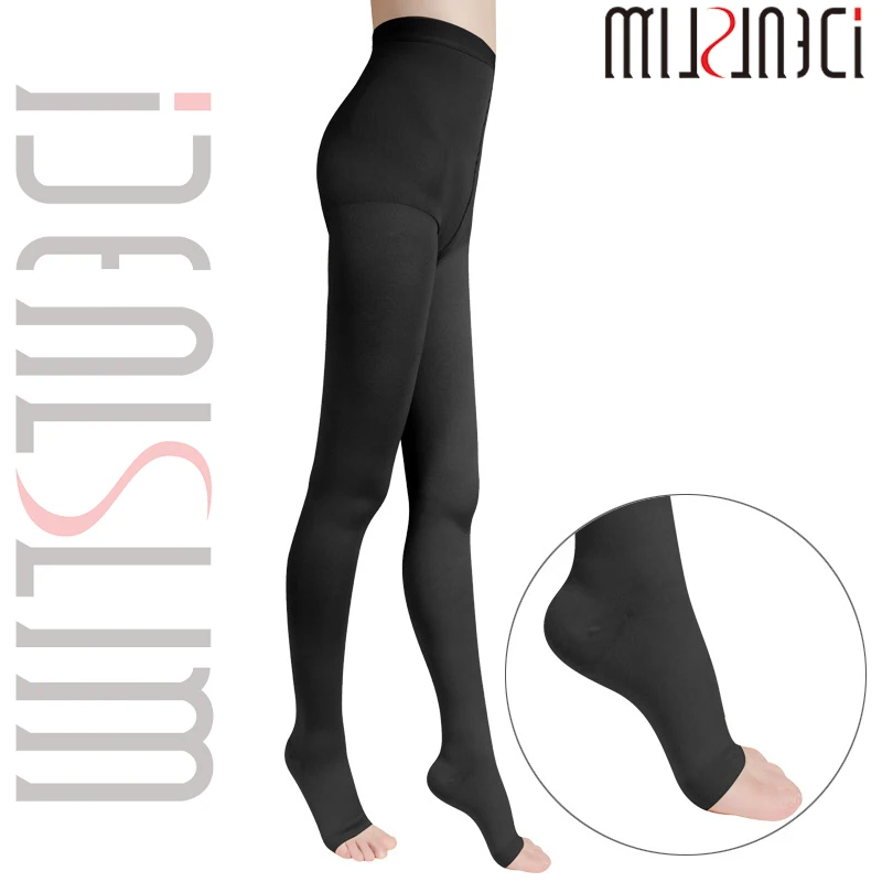 Медицинские компрессионные колготки IDEALSLIM женские с открытым носком чулки| |