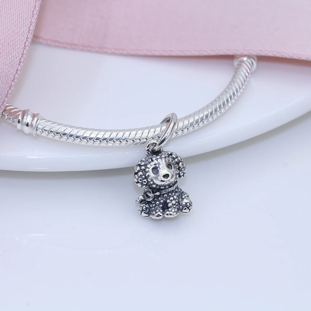 

Fit Original Pandora charms bracelet beads S925 sterling silver Cute puppy pendant female popular jewelry girlfriend gift