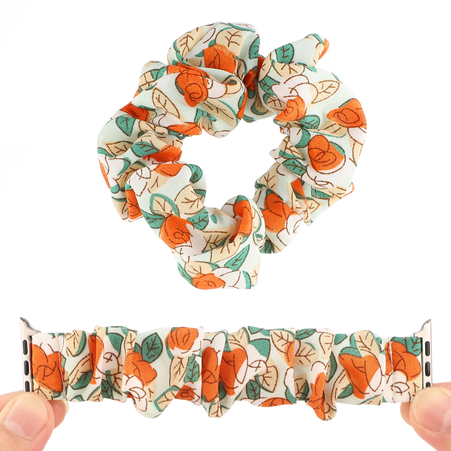 

For Apple Watch Series 6 SE 5 4 3 Band 38mm 40mm 42mm 44mm iwatch Scrunchie Strap Elastic Wrist Belt Solo Loop Bracelet.