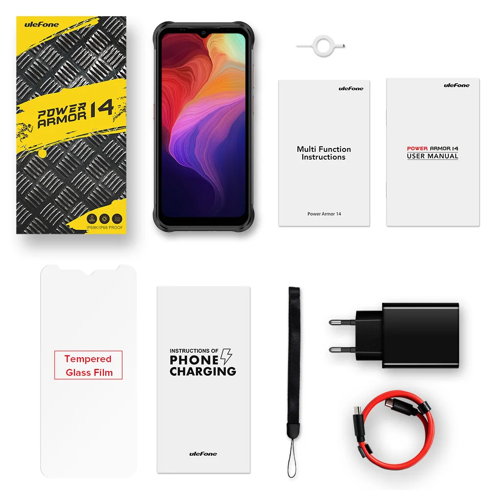 Global Version  Ulefone Power Armor 14 10000 mAh Android 11 4GB+64GB Rugged Phone NFC Waterproof Smartphone