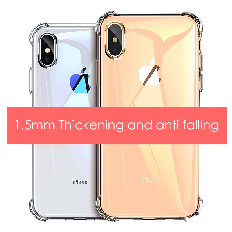 Прозрачный силиконовый чехол для 11 7 8plus X телефона iPhone11pro четыре угла подушки