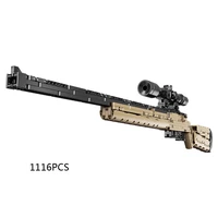 modern military world war gun building block weapon awm sniper rifle model bricks with shooting assemblage toys collection