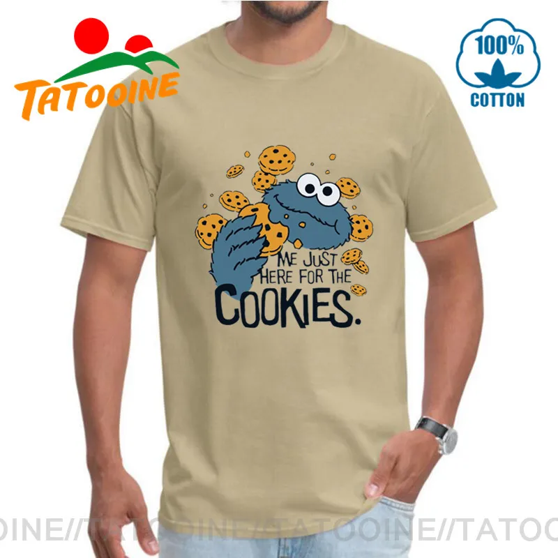 Футболка Funny Me just here для печенья Мужская новинка футболка с изображением кунжута