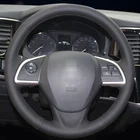 Прошитая вручную черная кожаная оплетка на руль для Mitsubishi Outlander 2013 2014 Mirage 2014 ASX