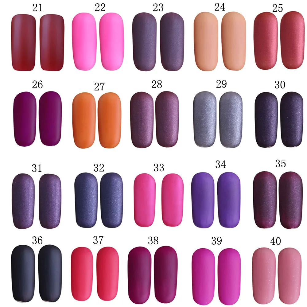 Pro 12 мл матовый тусклый лак для ногтей Быстросохнущий стойкий лак для ногтей матовый Уход за ногтями, лак-гель 20 цветов Vernis полуперманентный УФ-гель