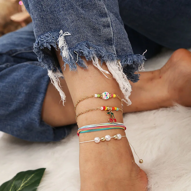 

Ant Angel Layered Gold Shell Pendant Chain Anklet Bracelet Anklet Jewelry Boho Charm Anklet Free Shipping on Orders over $5