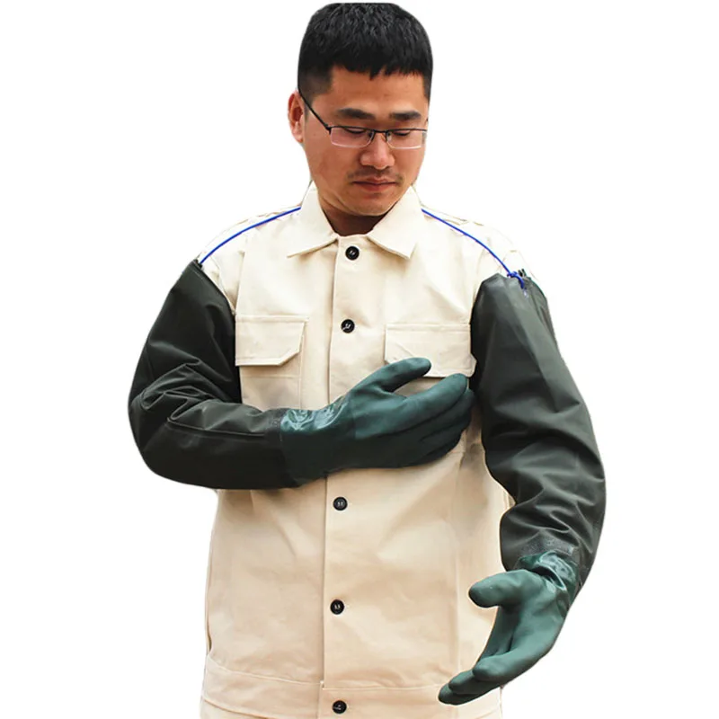 Водонепроницаемые перчатки ультрадлинные защитные для работы устойчивые к