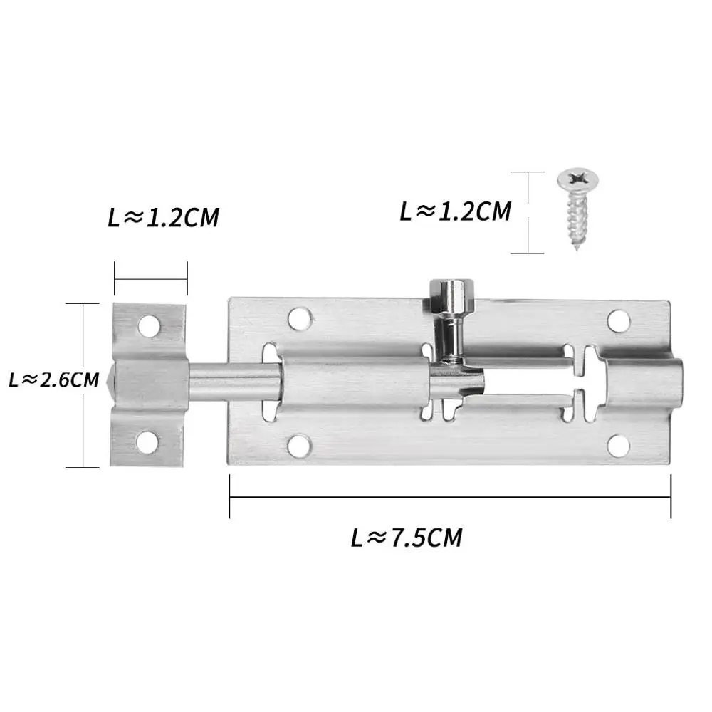 Дверная Цепочка для окна болт замок прочный плотный из нержавеющей стали ворот