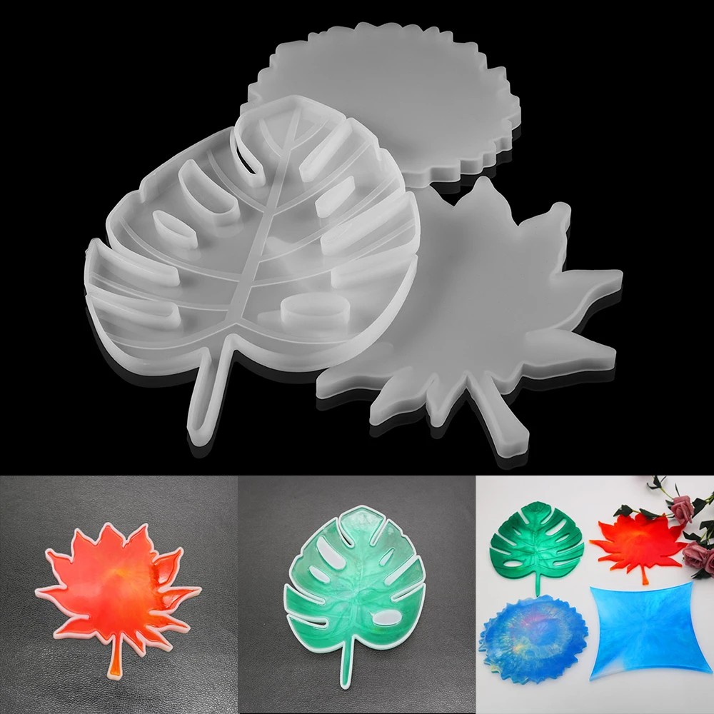 

Maple Leaf Epoxy Resin Palm Mold Silicone Molds Coaster Casting Mould For DIY Coasters Jewelry Making Table Decoration Supplies