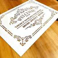 1pc a4 home sweet home templatewelcome stencil for furniture paintingcraft projectshome decor 760