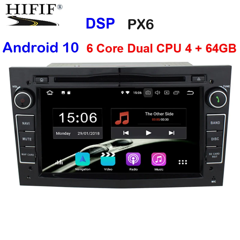 Автомагнитола IPS мультимедийный плеер на Android 10 с GPS USB DVR FM BT для OPEL ASTRA Zafira Combo Corsa
