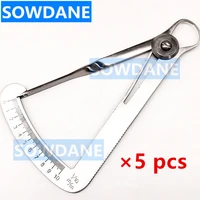 5 pieces stainless steel crown gauge caliper dental surgical tool dentist lab products dental ruler
