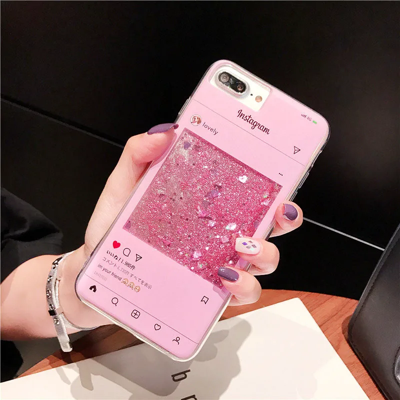 Чехол для samsung s10 s10e s9 s8 plus note 10 9 s7 edge жидкий Блестящий песок чехол воды Etui |