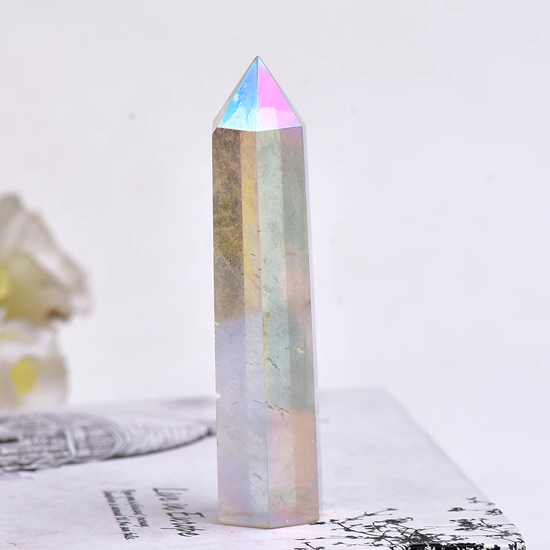 1 шт. натуральный кристалл колонна Кварц Горный минерал образец Кристалл точка
