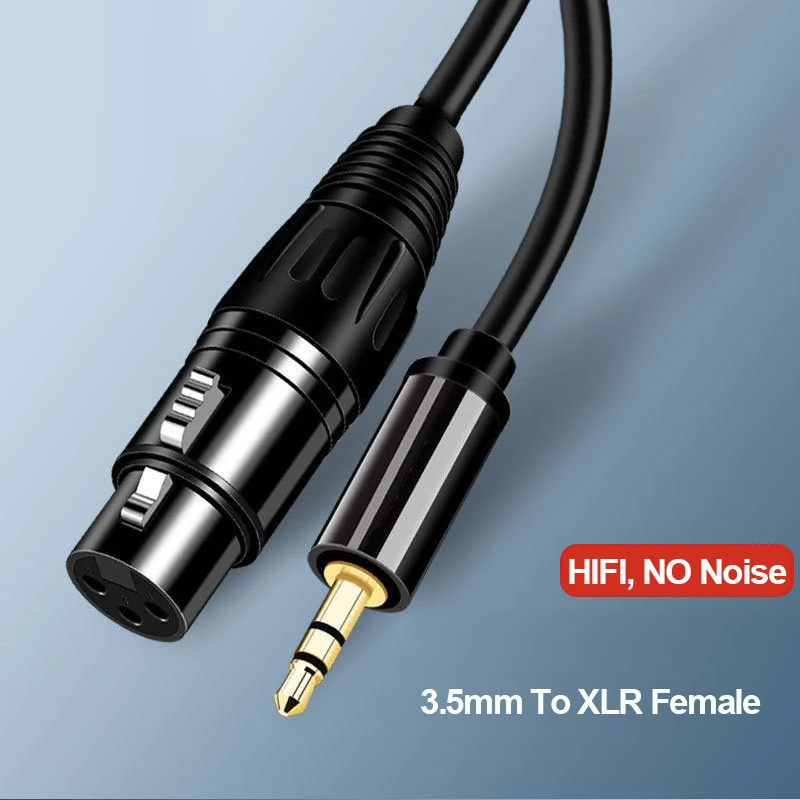 3 5 мм XLR кабель микрофон для караоке звуковая карта шнур ноутбука мобильный