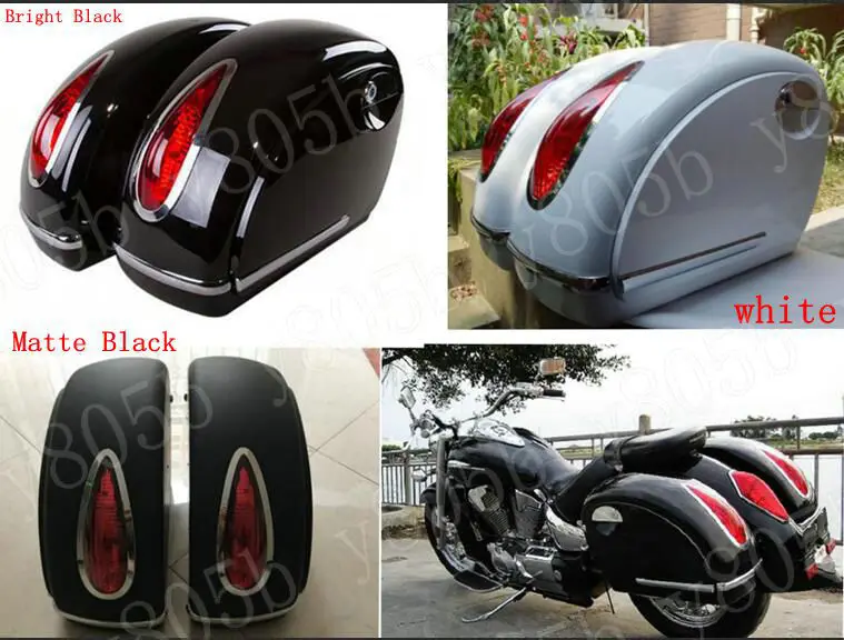 Мотоциклетные жесткие седельные сумки боковая коробка для Kawasaki Vulcan Classic VN 400 VN500