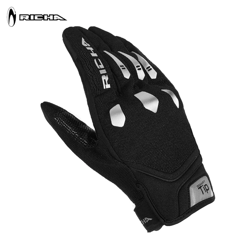 Мотоциклетные Перчатки RICHA для мужчин и женщин сетчатые дышащие с защитой от