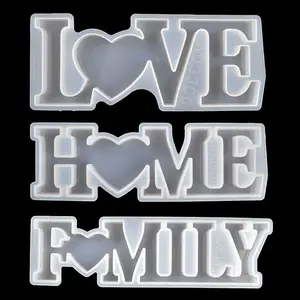 Форма силиконовая для украшения стола сделай сам, форма из смолы с надписью Love Home, формы для эпоксидной смолы