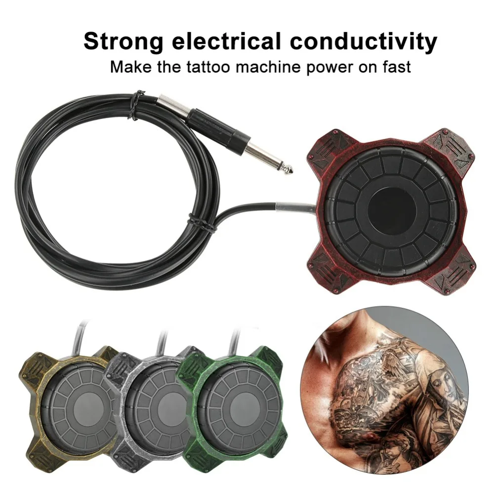 

Tattoo Foot Pedal Switch For Tattoo Machine Gun With Power Clip Cord Kits Pedal Tattoo Machine Permanent Makeup Tool Accessories