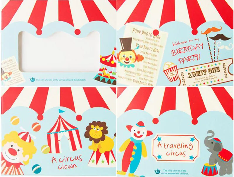 

20 Pcs Circus Series Portable Cake Box, Double Buckle Window Paper Box,Gift Packaging Boxes for Cupcakes,Candy and Biscuit