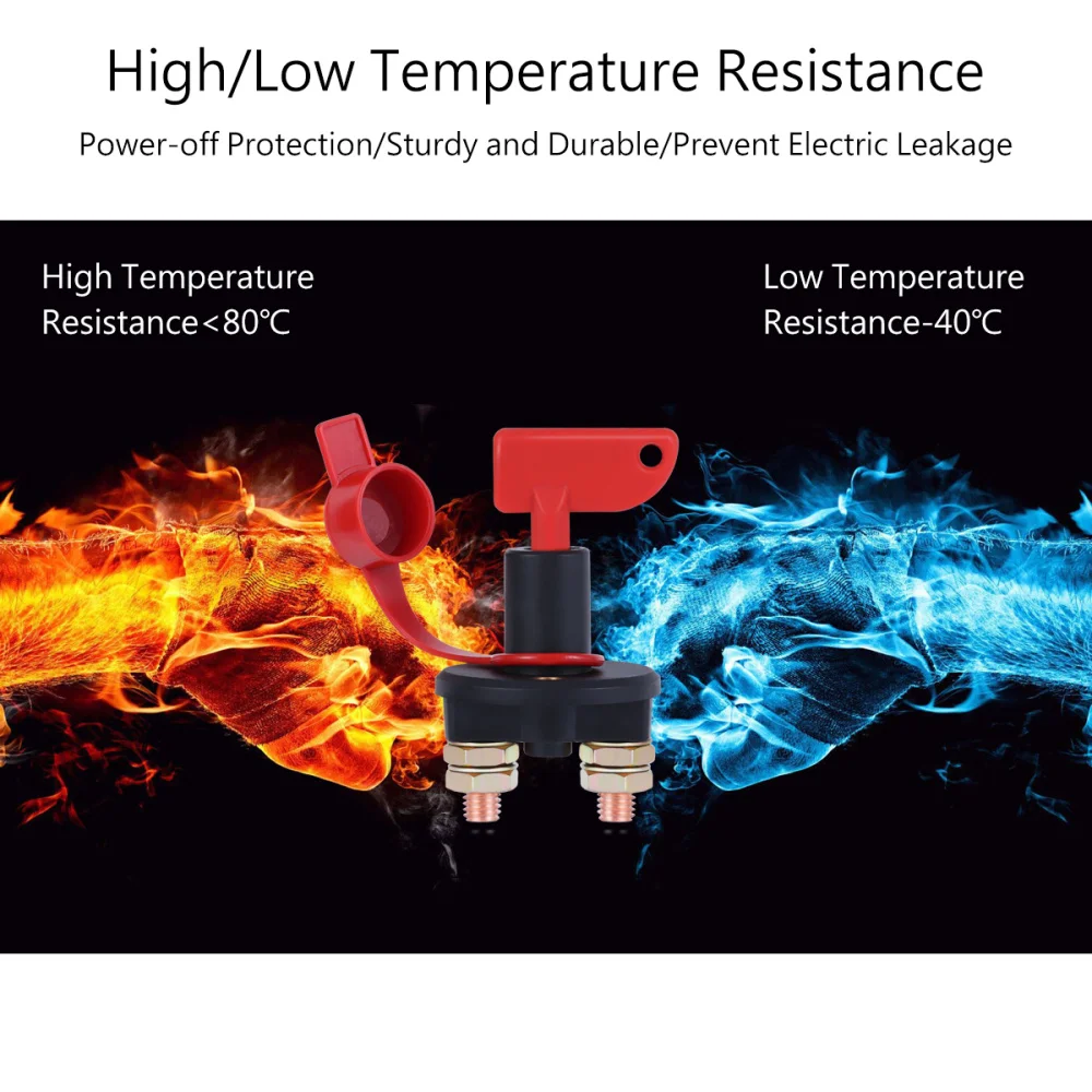 

WINOMO Car Battery Isolator Disconnect Cut OFF Power Kill Switch (Red Cover)