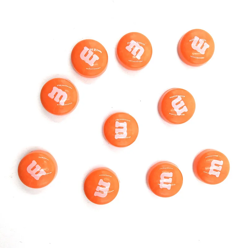 10pcs Orange DIY Bean смолы магниты на холодильник креативный сувенир с мультипликационным героем холодильники магнитный стикер сообщений домашний декор кухонные аксессуары - Цвет: 10pcs Orange