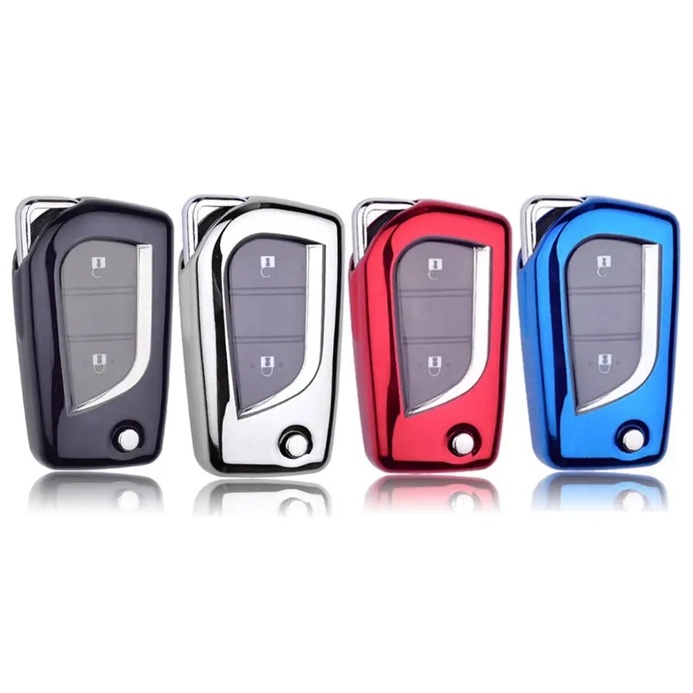 Soft TPU Car Key Case for Toyota Corolla Rachel Camry Highlander Prado REIZ Crown RAV4 |