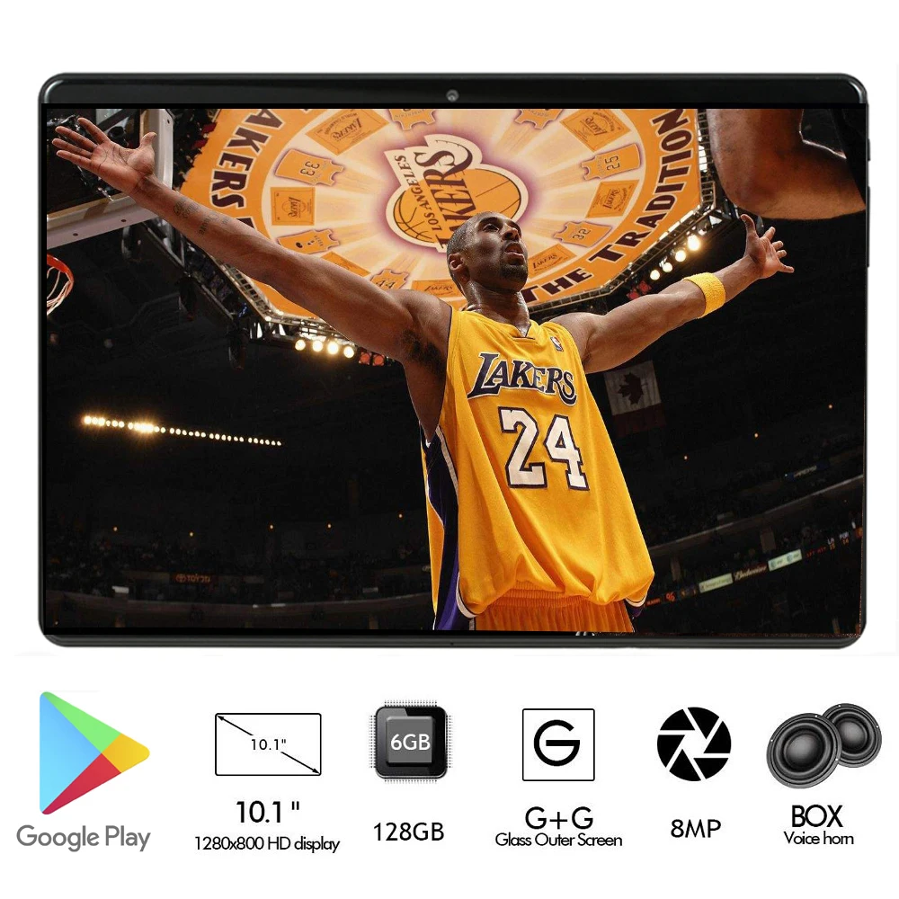 Распродажа 10 дюймов Android 9 0 RAM 6G ROM 128G планшет 2.5D стекло Восьмиядерный 3G 4G LTE две sim