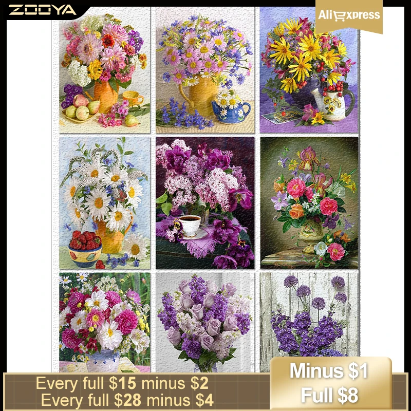 Zooya 5D Diy Алмазная вышивка яркий цветок мозаика картина современный крестом стразы