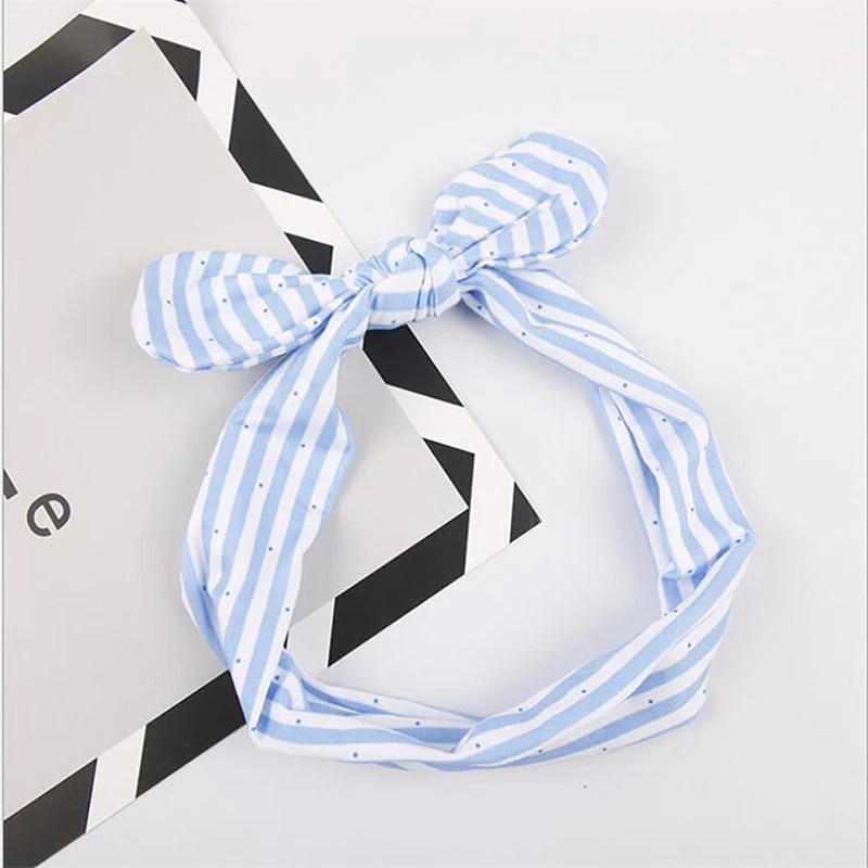 Повязка на голову в горошек с бантом и принтом Аксессуары для волос маленьких