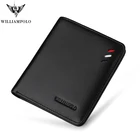 Мужской тонкий мини-кошелек simampolo, из натуральной кожи, с отделением для карт, PL250