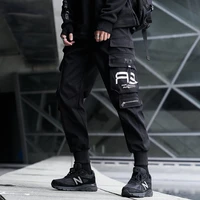 glacialwhale fashion mens cargo pants joggers men hip hop baggy korean style japanese streetwear trousers black pants for men
