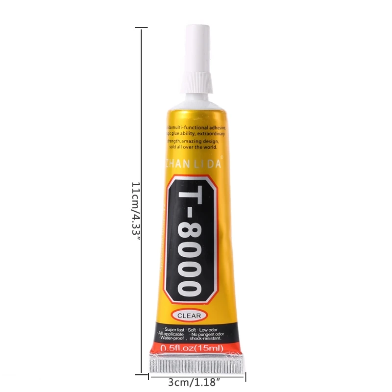 

T8000 Multi purpose Adhesive glass touch screen LCD panel frame fixing glue 50ml Ultra long lasting and adhesive
