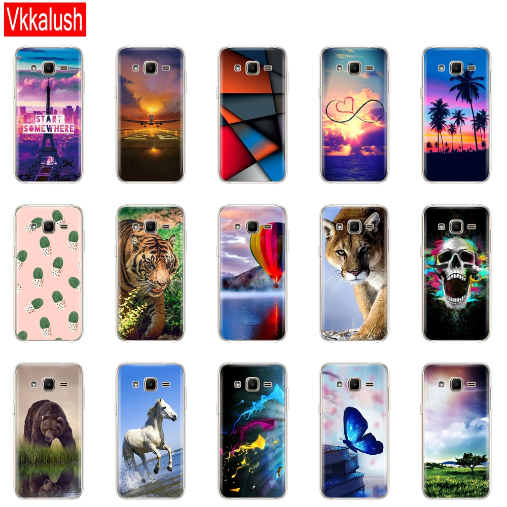 Мягкий чехол из ТПУ для Samsung Galaxy J2 SM-J200F J200H 2015 4 7 дюйма задняя крышка 360 защитный |
