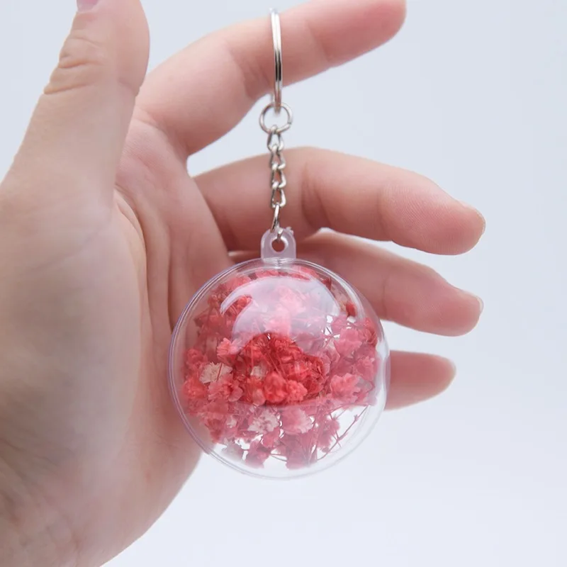 

10PC Preserved Flower Keychain Fashion Keychain Charms Holder Women Girls Bag Pendant Car Key Ring Keychain Accessories Jewelry