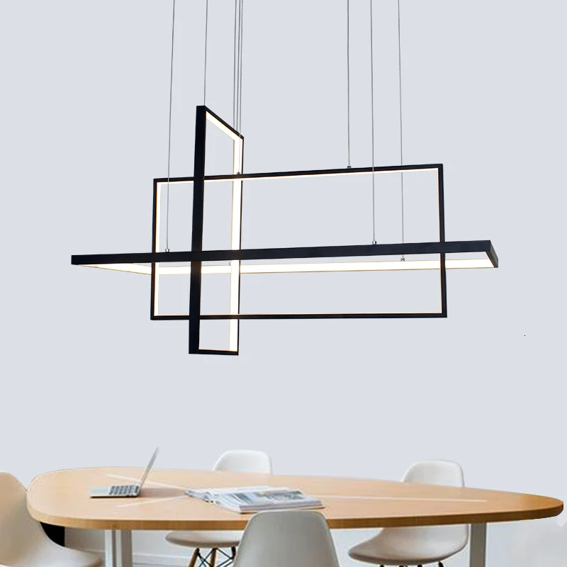 Креативная Современная квадратная Люстра Столовая Спальня