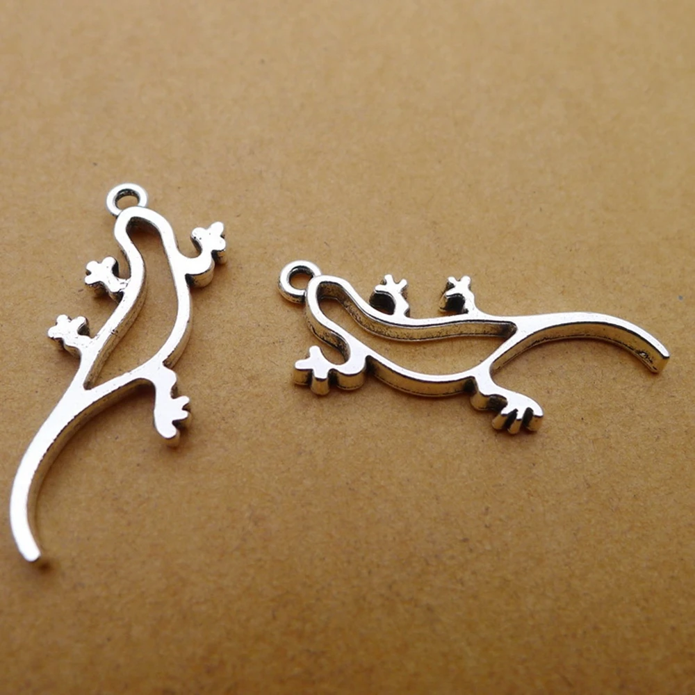 

Подвески Gecko 150 шт., 12 мм x 32 мм, сделай сам, изготовление ювелирных изделий, кулон, античное серебро, цвет