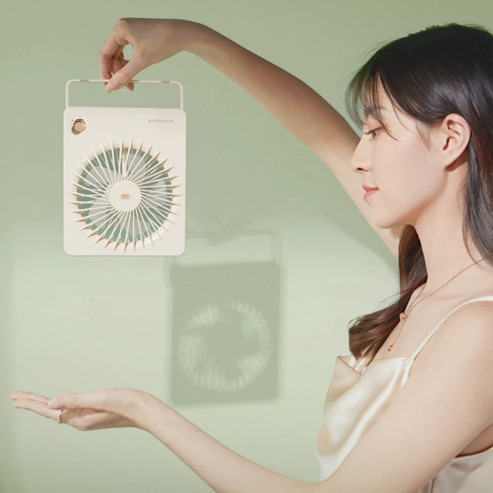 

Urallife Smart frog Mini Foldable Fan 160 Free Rotation Portable Rechargeable Fan Air Cooler Dual-use Desk Usb Battery Fan