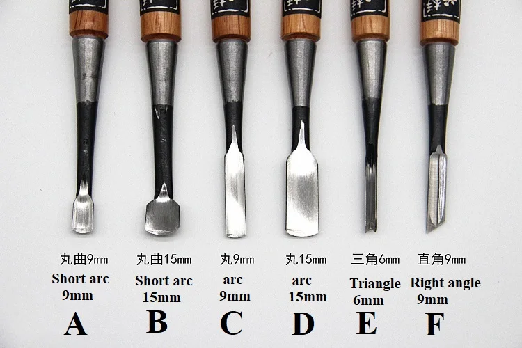 Japanese Chisel Carving Knife Anlai White Steel Woodworking Round Bevel Triangle V | Инструменты