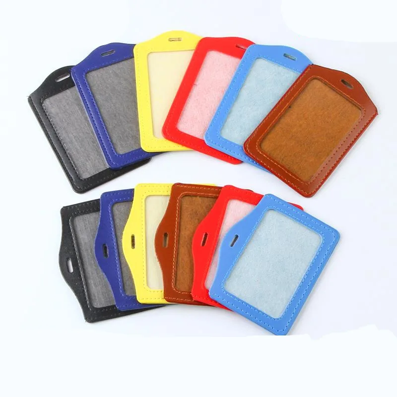 

PU Leather Card Cover for Women Men Bank Name Credit Card Holders Bus ID Holders Office Accessories