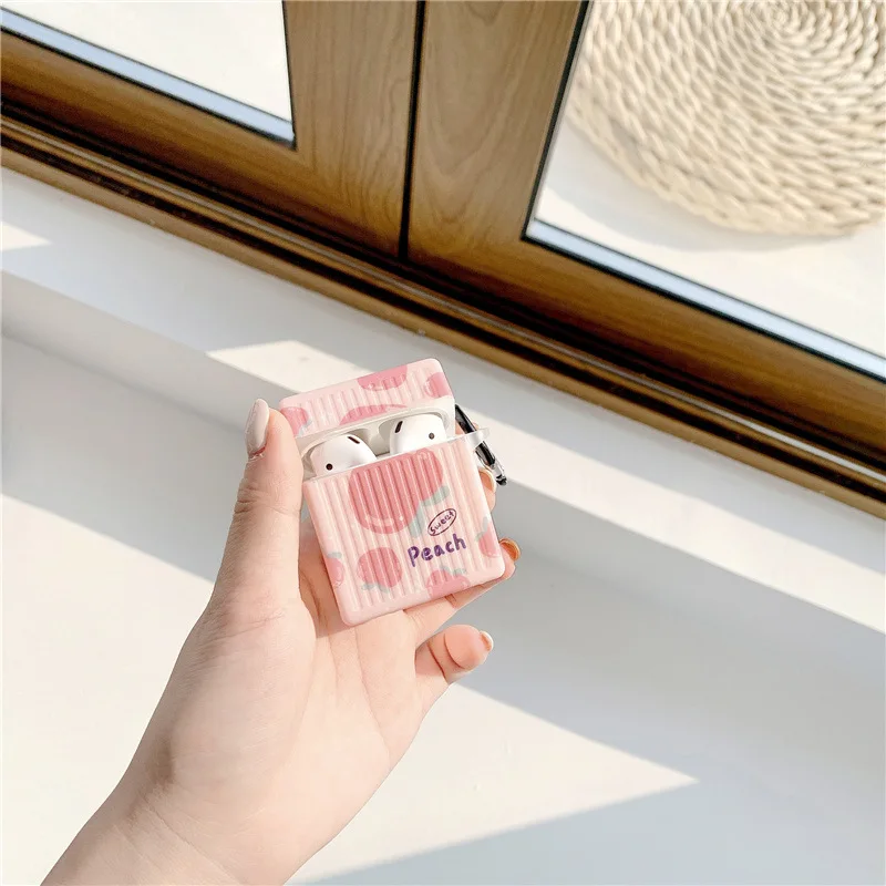 

For Apple Airpods Pro 1 2 Cute Peach Earphone Cases Fashion Silicone Soft Cover For airpods 2 Headpones Case Box Charing Funda