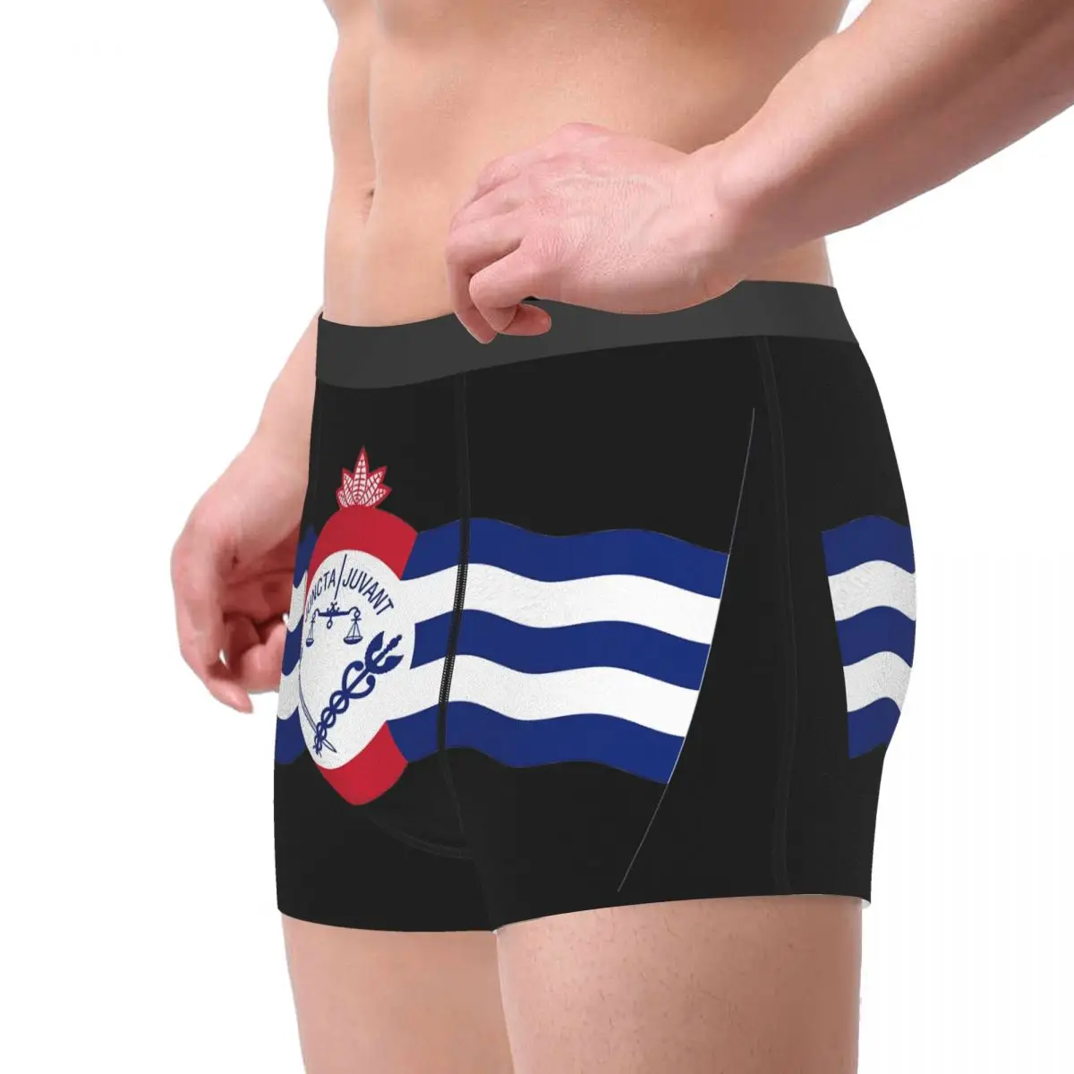Flag Of Cincinnati Men's Boxer Briefs R301 Funny Sarcastic Men's boxer leggings
