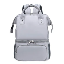 Breast Pump Bag Backpack Cooler Bag Double Layer Pumping Bag for Working Moms
