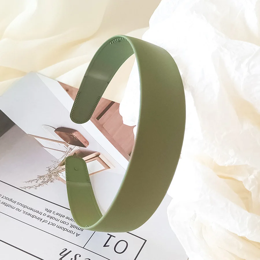 

Haimeikang Candy Color Wide Hairbands For Women Fashion Sweet Headwear Bezel Hair Hoop Headbands Girls Non-slip Hair Accessories