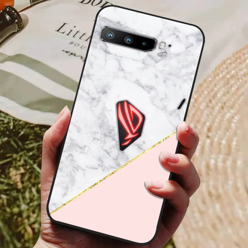 For ASUS ROG Phone 3 ZS661KS Case Phone Cover Silicone Soft TPU Back Cover for Asus ROG 5 ZS673KS Case ROG3 ROG5 Fundas Bumper
