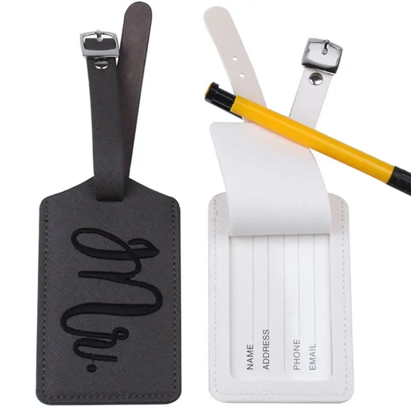 Модная бирка для багажа унисекс с надписью Mr Mrs Дорожный чемодан бирки имя